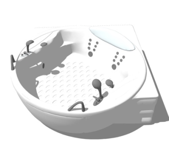 现代浴缸su模型