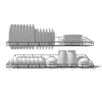 现代碗架su模型