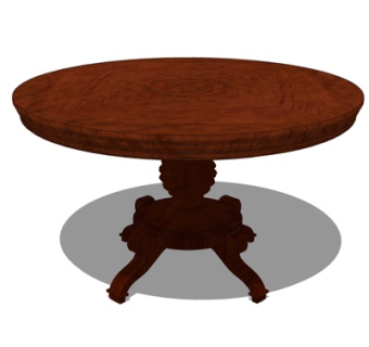 欧式餐桌su模型