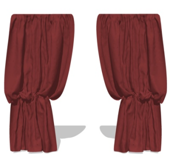 现代窗帘su模型