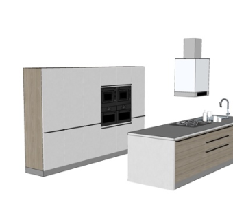 现代橱柜su模型