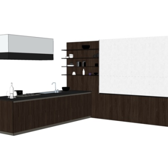 现代橱柜su模型