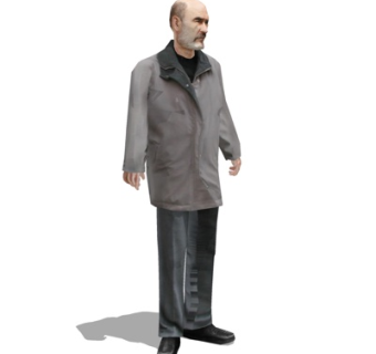 现代站姿男性su模型