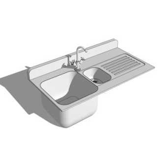 现代洗手盆su模型