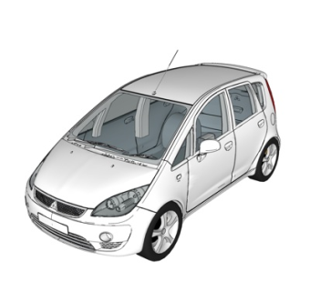 现代家用汽车su模型