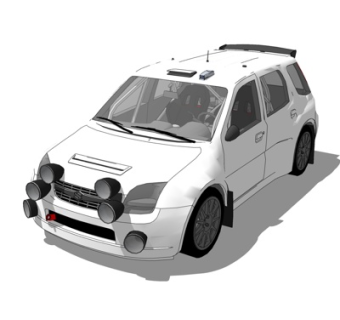 现代家用汽车su模型