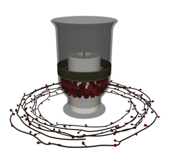 现代烛台灯su模型