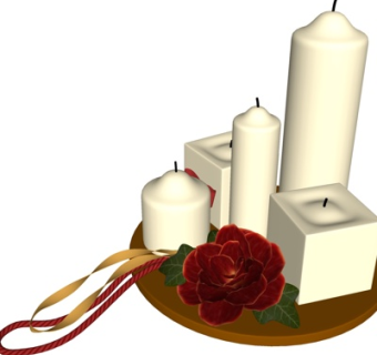 现代烛台灯su模型