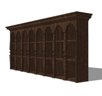 欧式装饰柜su模型