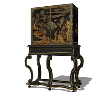 欧式装饰柜su模型