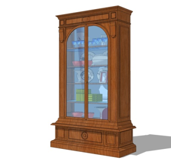 欧式酒柜su模型