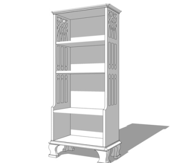 美式装饰柜su模型