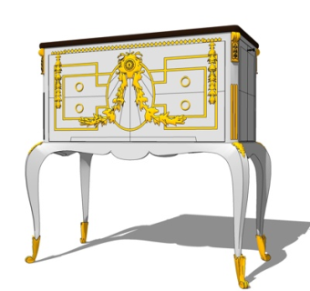 简欧装饰柜su模型