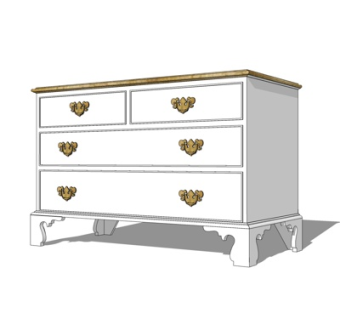 简欧装饰柜su模型