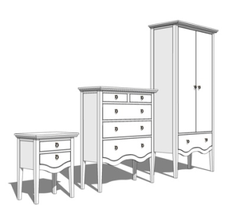 简欧装饰柜su模型