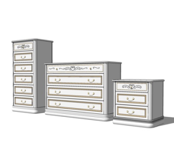 简欧装饰柜su模型