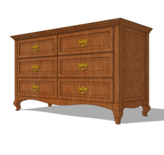 简欧装饰柜su模型