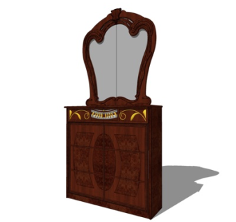 简欧装饰柜su模型