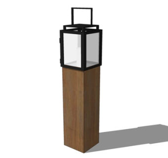 新中式落地灯su模型