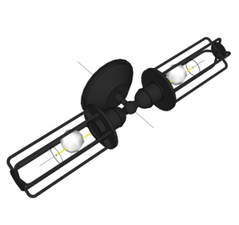 美式壁灯su模型