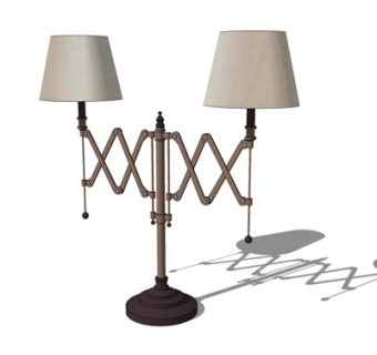 美式台灯su模型