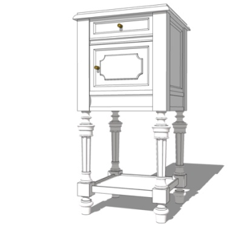 简欧角几su模型