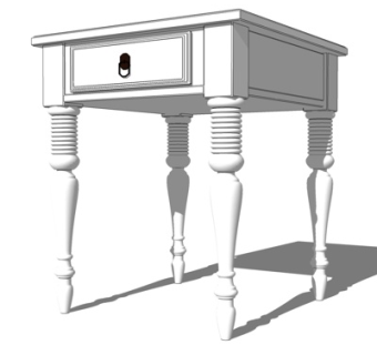 简欧角几su模型