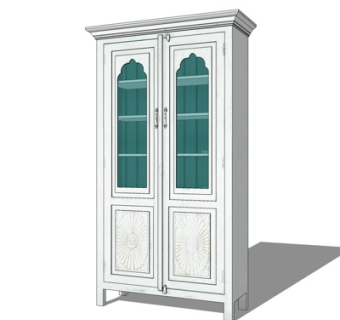 欧式装饰柜su模型