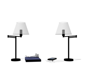 现代台灯su模型