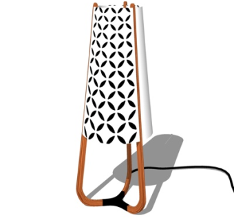 现代台灯su模型