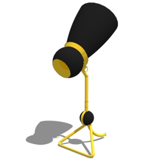 现代台灯su模型