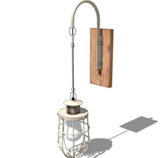 美式壁灯su模型