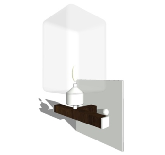 新中式壁灯su模型