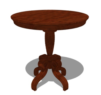 欧式餐桌su模型