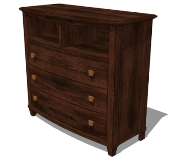 欧式边柜su模型