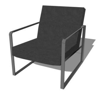 现代休闲椅su模型