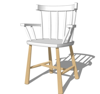 北欧休闲椅su模型