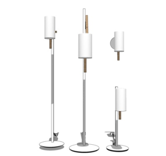 现代落地灯su模型