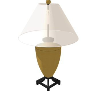 新中式台灯su模型