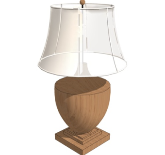 新中式台灯su模型