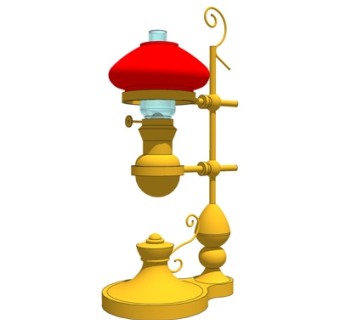 欧式烛台灯su模型