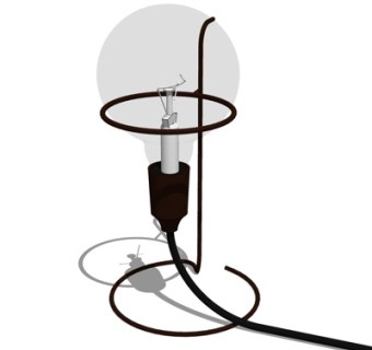 现代台灯su模型