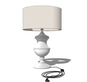 简欧台灯su模型