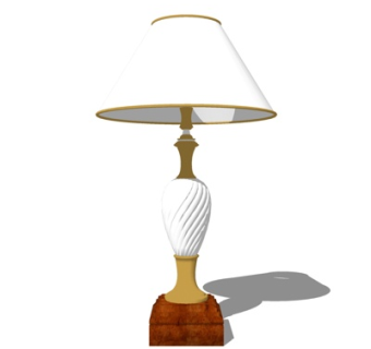 简欧台灯su模型