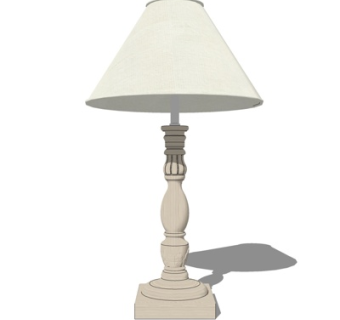 简欧台灯su模型