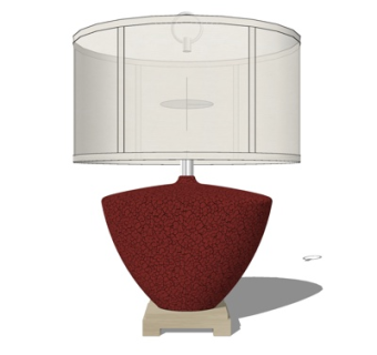 简欧台灯su模型