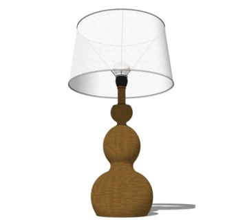 简欧台灯su模型