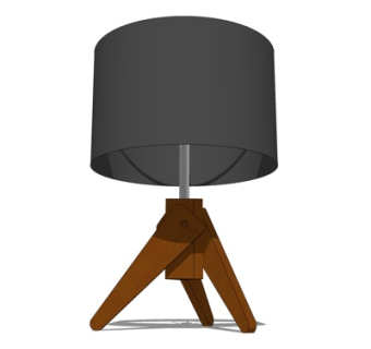 现代台灯su模型