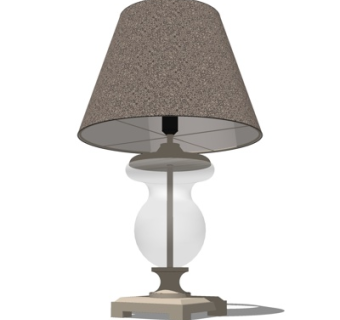 简欧台灯su模型