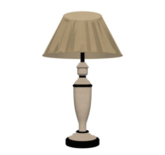 简欧台灯su模型